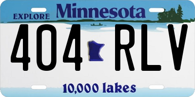 MN license plate 404RLV