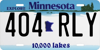MN license plate 404RLY