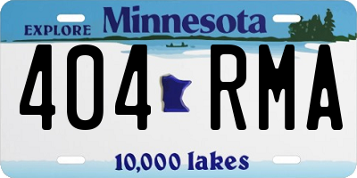 MN license plate 404RMA