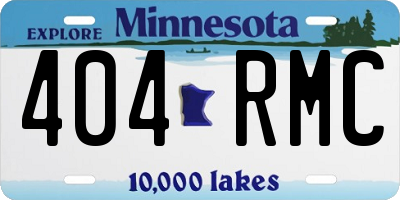 MN license plate 404RMC