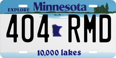 MN license plate 404RMD