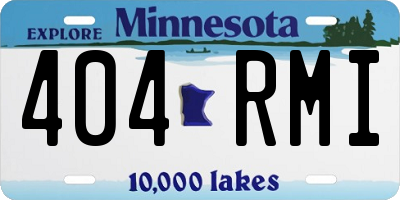 MN license plate 404RMI