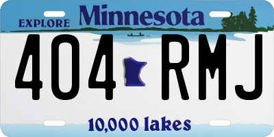 MN license plate 404RMJ