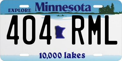 MN license plate 404RML