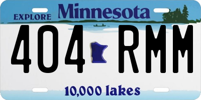 MN license plate 404RMM