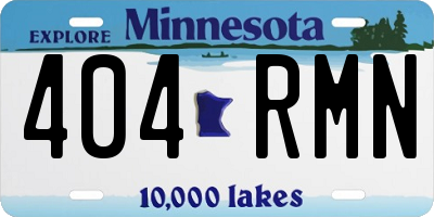MN license plate 404RMN