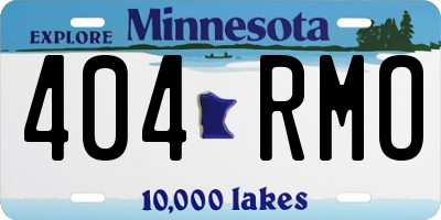 MN license plate 404RMO