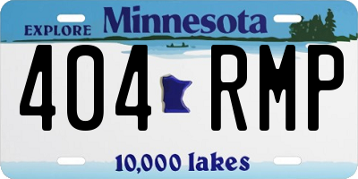 MN license plate 404RMP