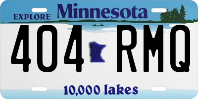 MN license plate 404RMQ
