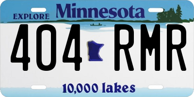 MN license plate 404RMR