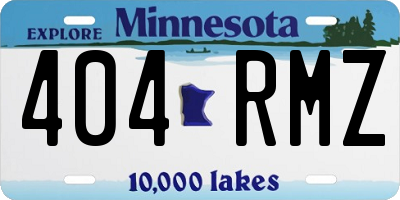 MN license plate 404RMZ