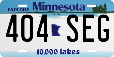 MN license plate 404SEG