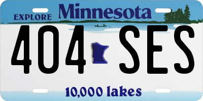 MN license plate 404SES