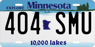 MN license plate 404SMU