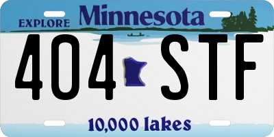 MN license plate 404STF