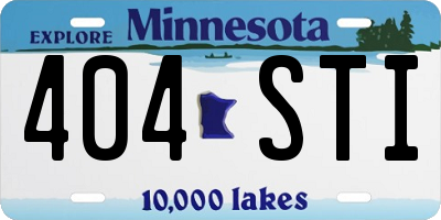 MN license plate 404STI