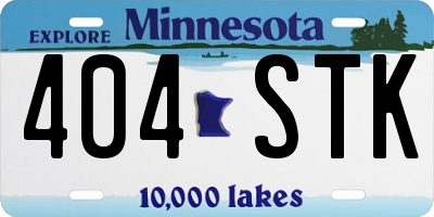 MN license plate 404STK