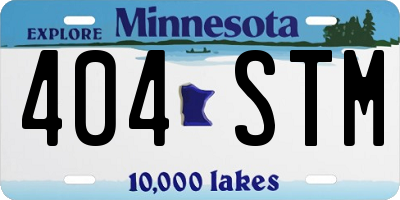 MN license plate 404STM