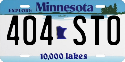 MN license plate 404STO