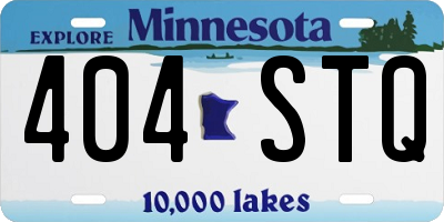 MN license plate 404STQ