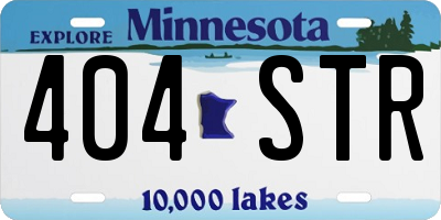 MN license plate 404STR
