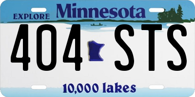 MN license plate 404STS