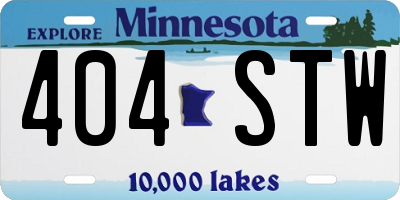 MN license plate 404STW