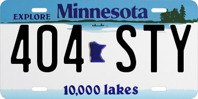 MN license plate 404STY