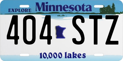 MN license plate 404STZ