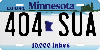 MN license plate 404SUA