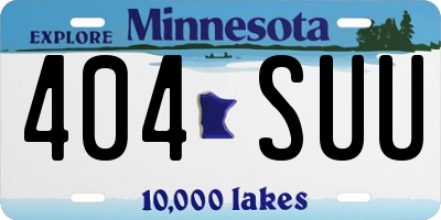 MN license plate 404SUU