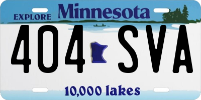 MN license plate 404SVA