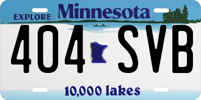 MN license plate 404SVB