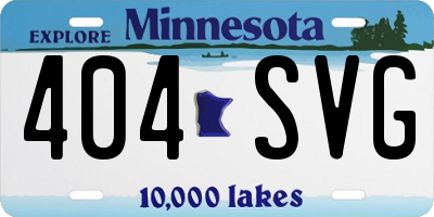 MN license plate 404SVG