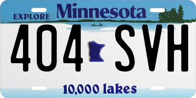 MN license plate 404SVH