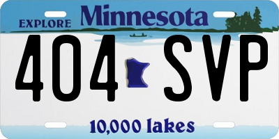 MN license plate 404SVP