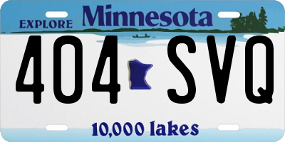 MN license plate 404SVQ