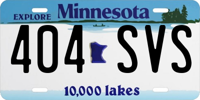 MN license plate 404SVS