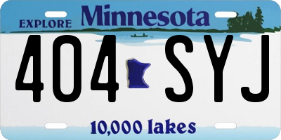 MN license plate 404SYJ