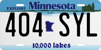 MN license plate 404SYL