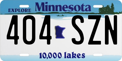 MN license plate 404SZN