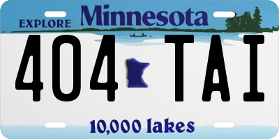 MN license plate 404TAI
