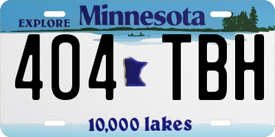 MN license plate 404TBH
