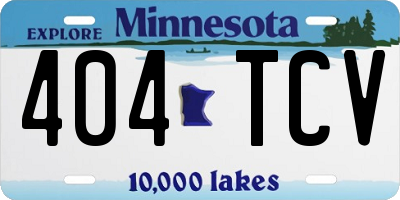 MN license plate 404TCV