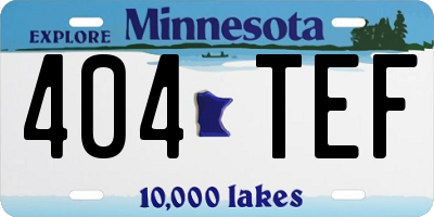 MN license plate 404TEF