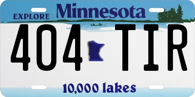 MN license plate 404TIR