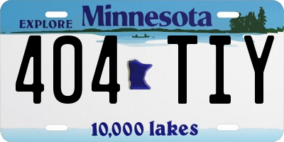 MN license plate 404TIY
