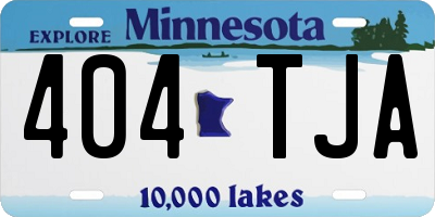 MN license plate 404TJA