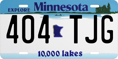 MN license plate 404TJG