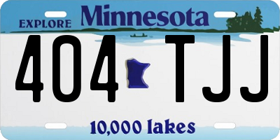 MN license plate 404TJJ